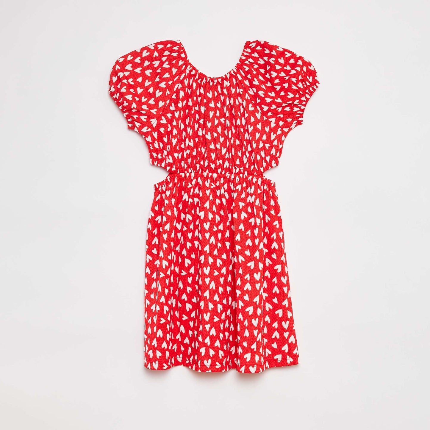 Printed crêpe knit dress RED