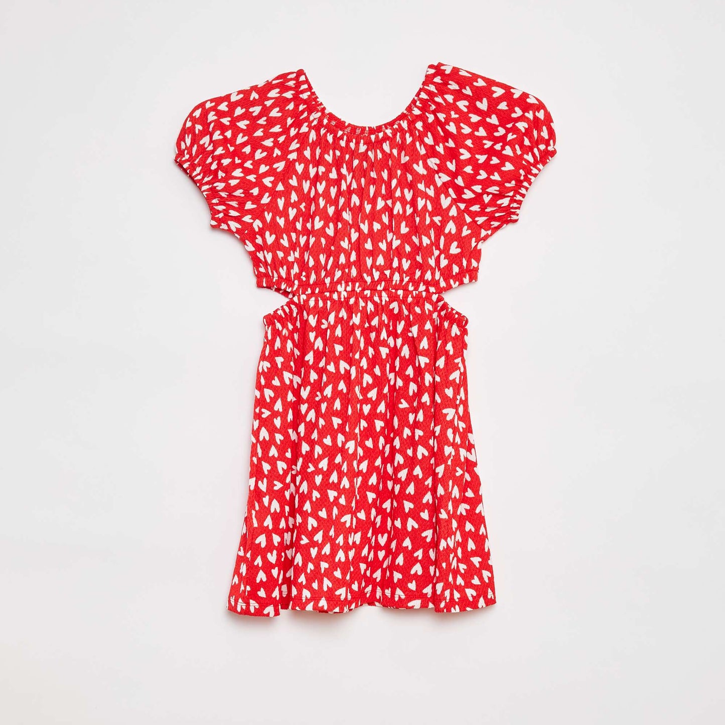 Printed crêpe knit dress RED