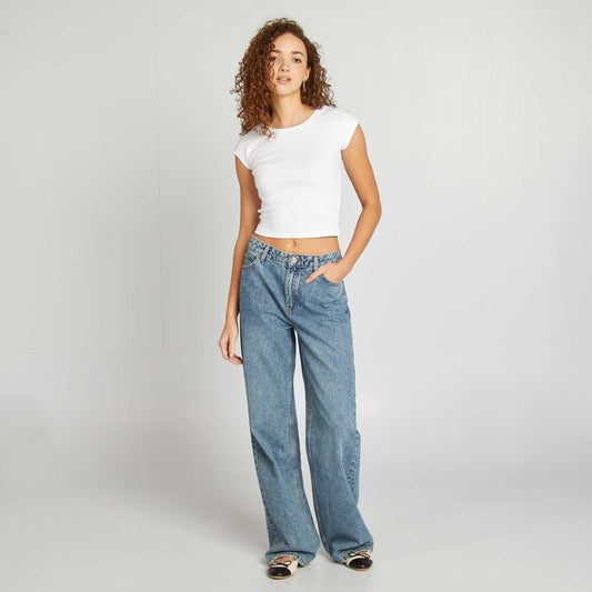 Low-rise baggy trousers BLUE