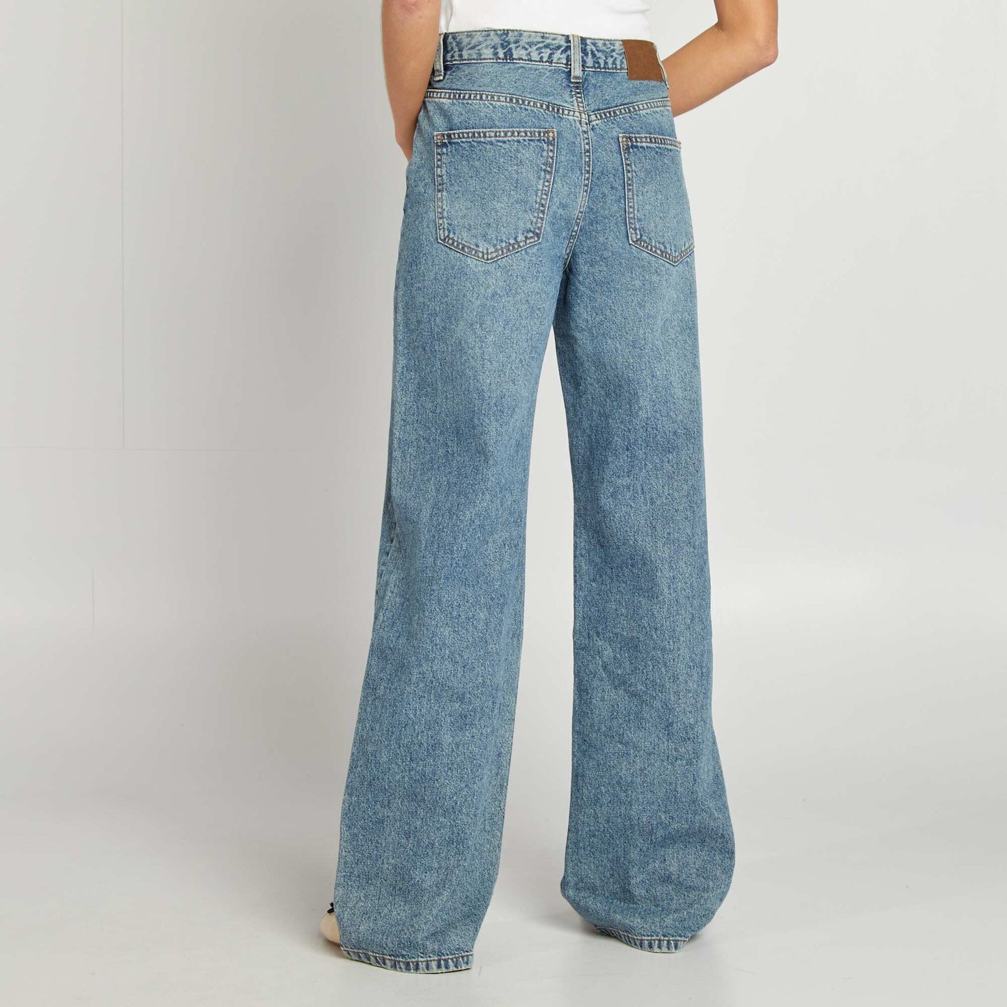 Low-rise baggy trousers BLUE