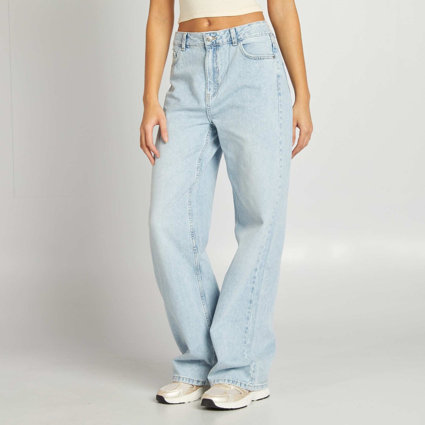 Low-rise baggy trousers BLUE