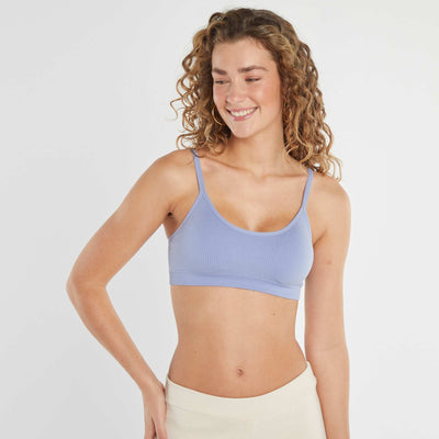 عبوة من 2 حمالات صدرية مضلعة باللون الأزرق