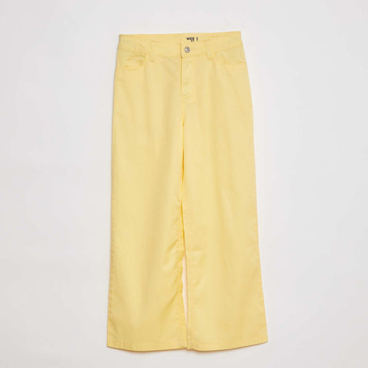Lightweight wide-leg trousers YELLOW