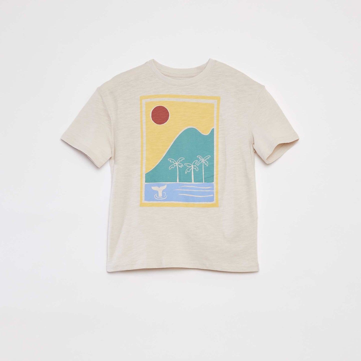 Printed short-sleeved T-shirt WHITE