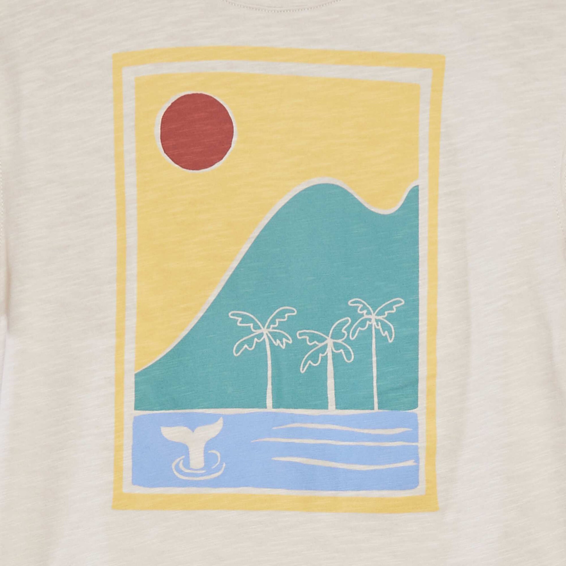 Printed short-sleeved T-shirt WHITE