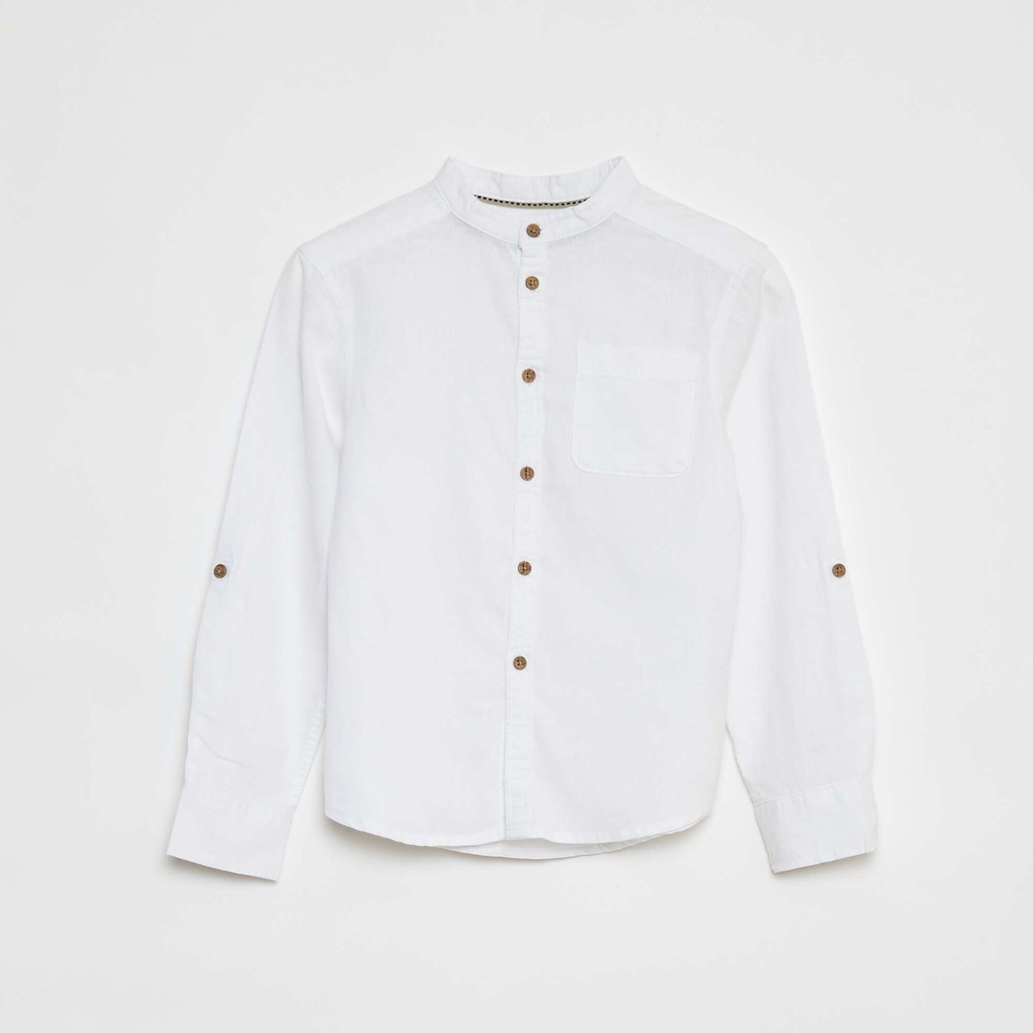 Linen-blend shirt WHITE