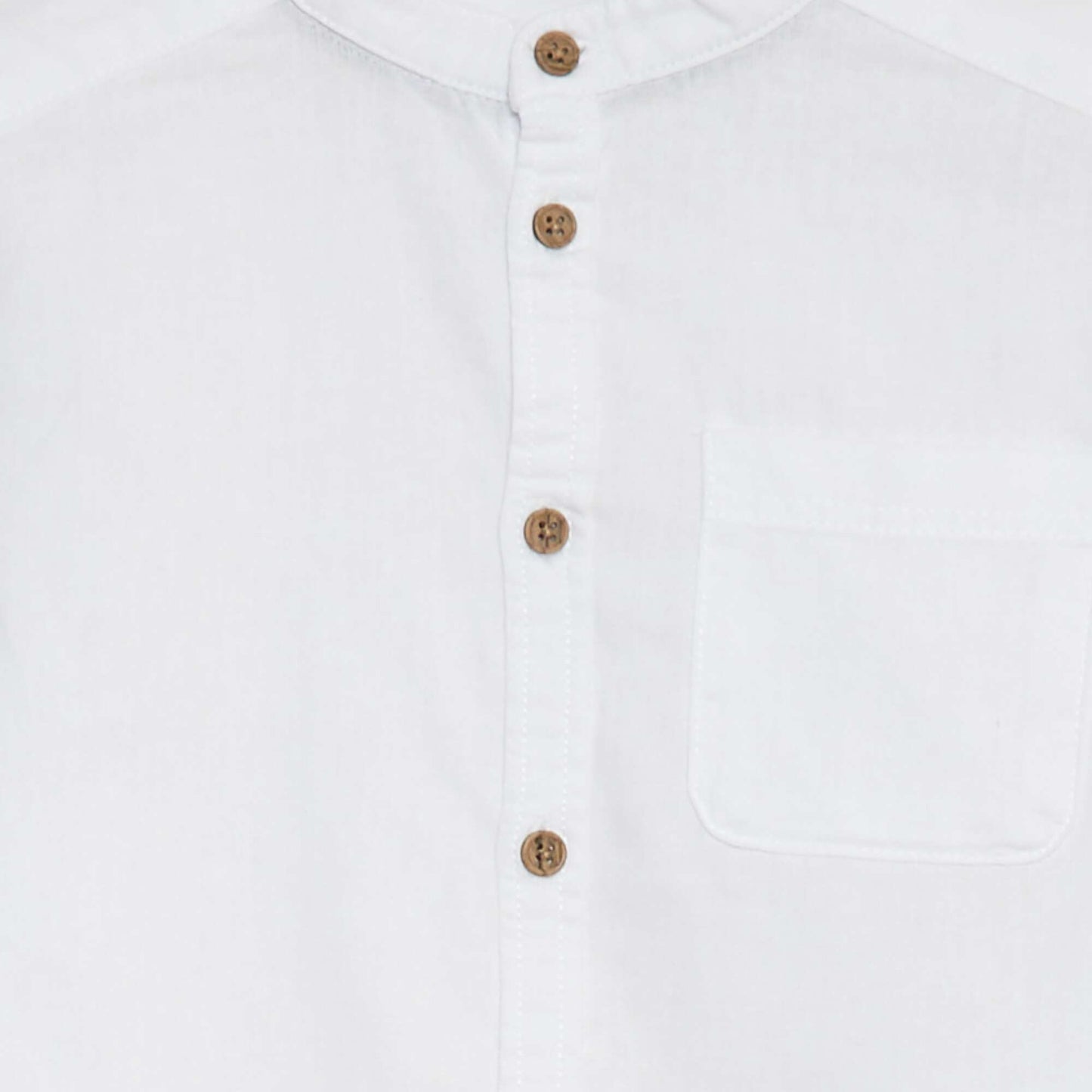 Linen-blend shirt WHITE