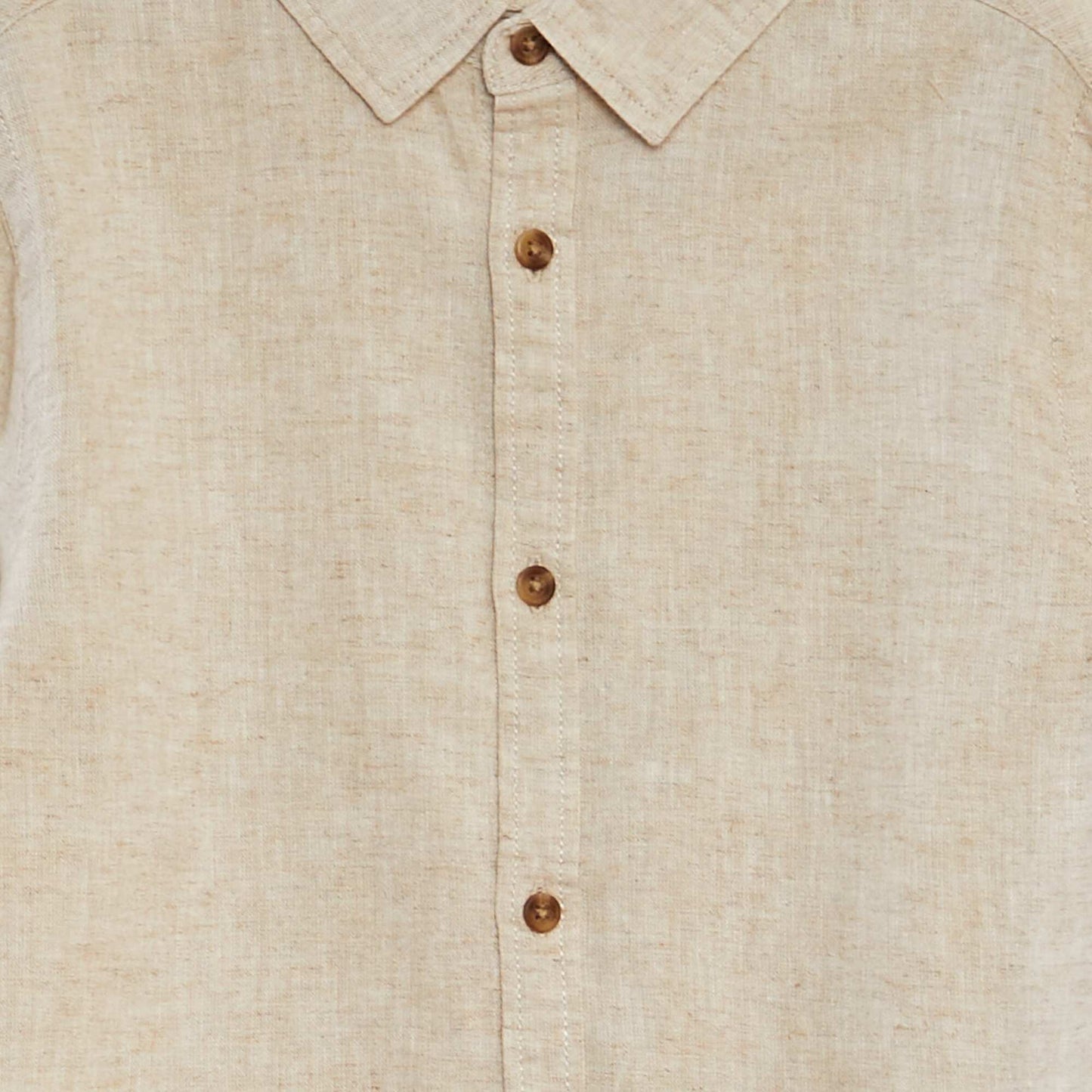 Linen-blend shirt BEIGE