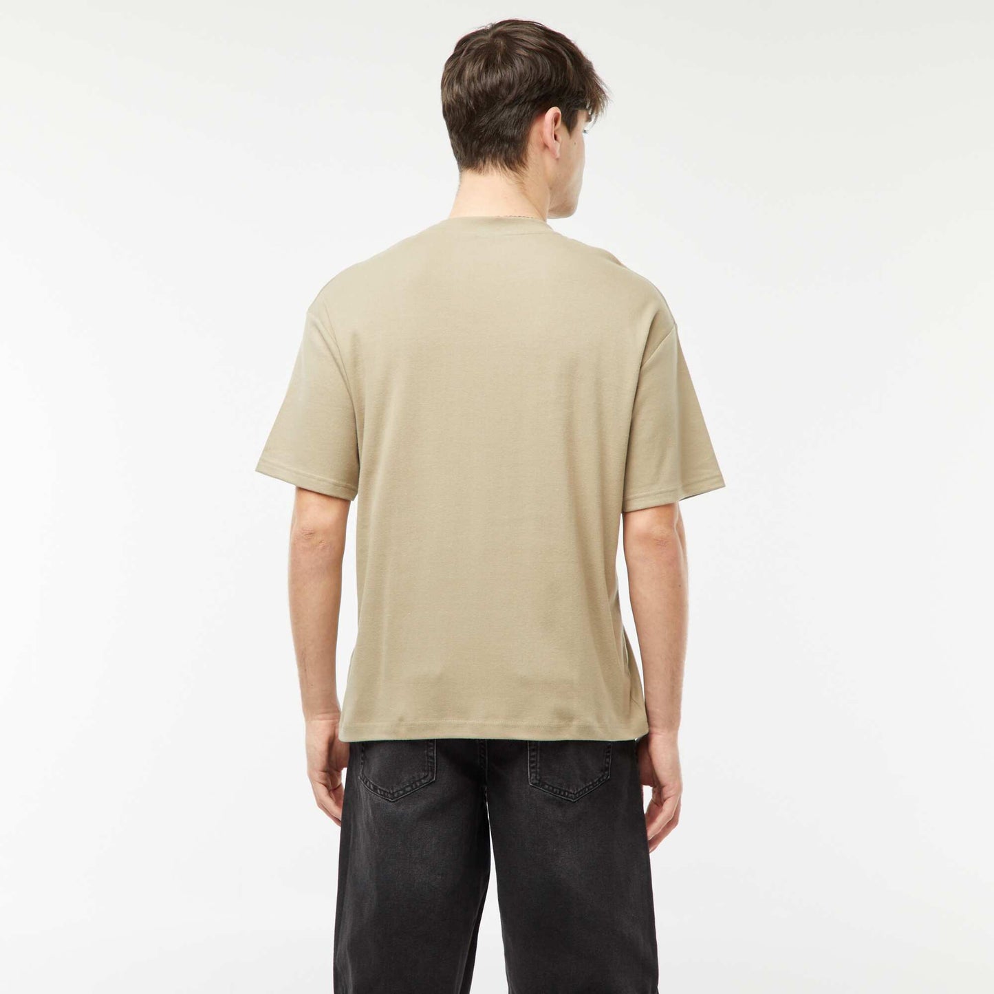 Oversized T-shirt with label at the hem GREEN