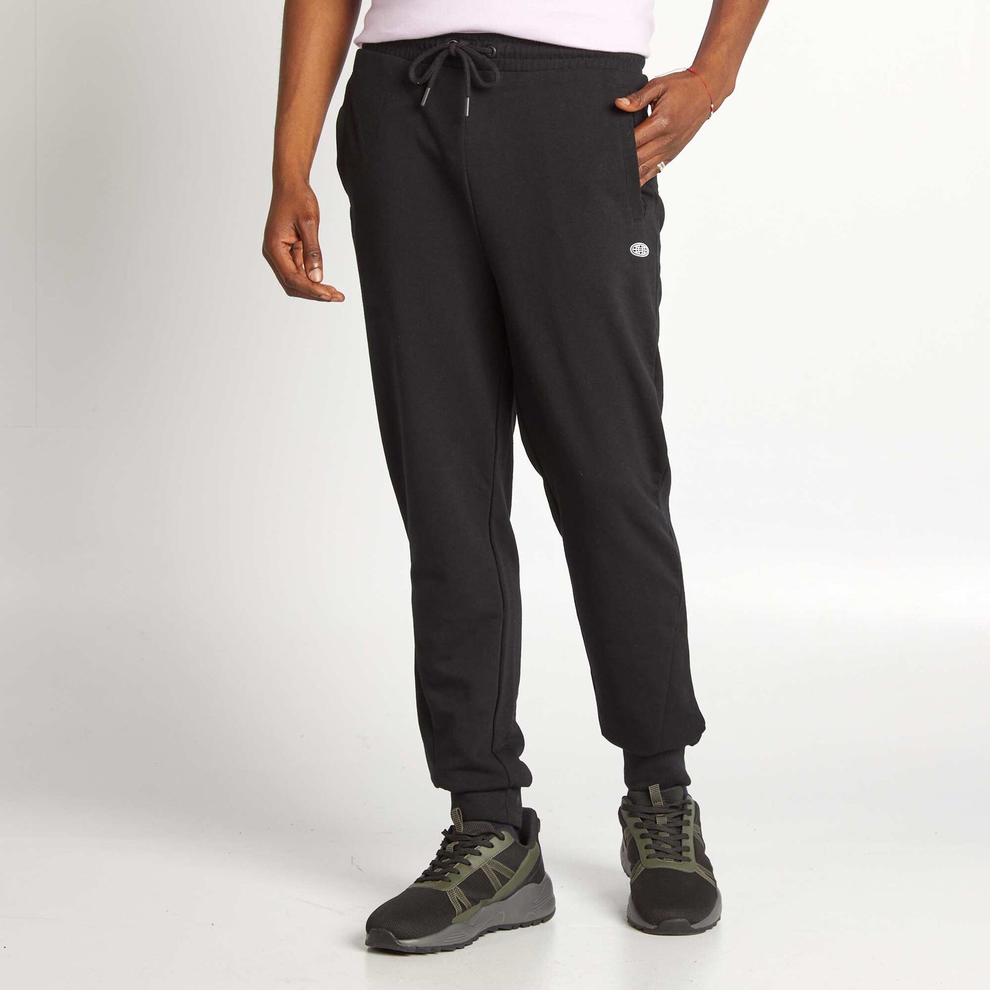 Sweatshirt fabric joggers black