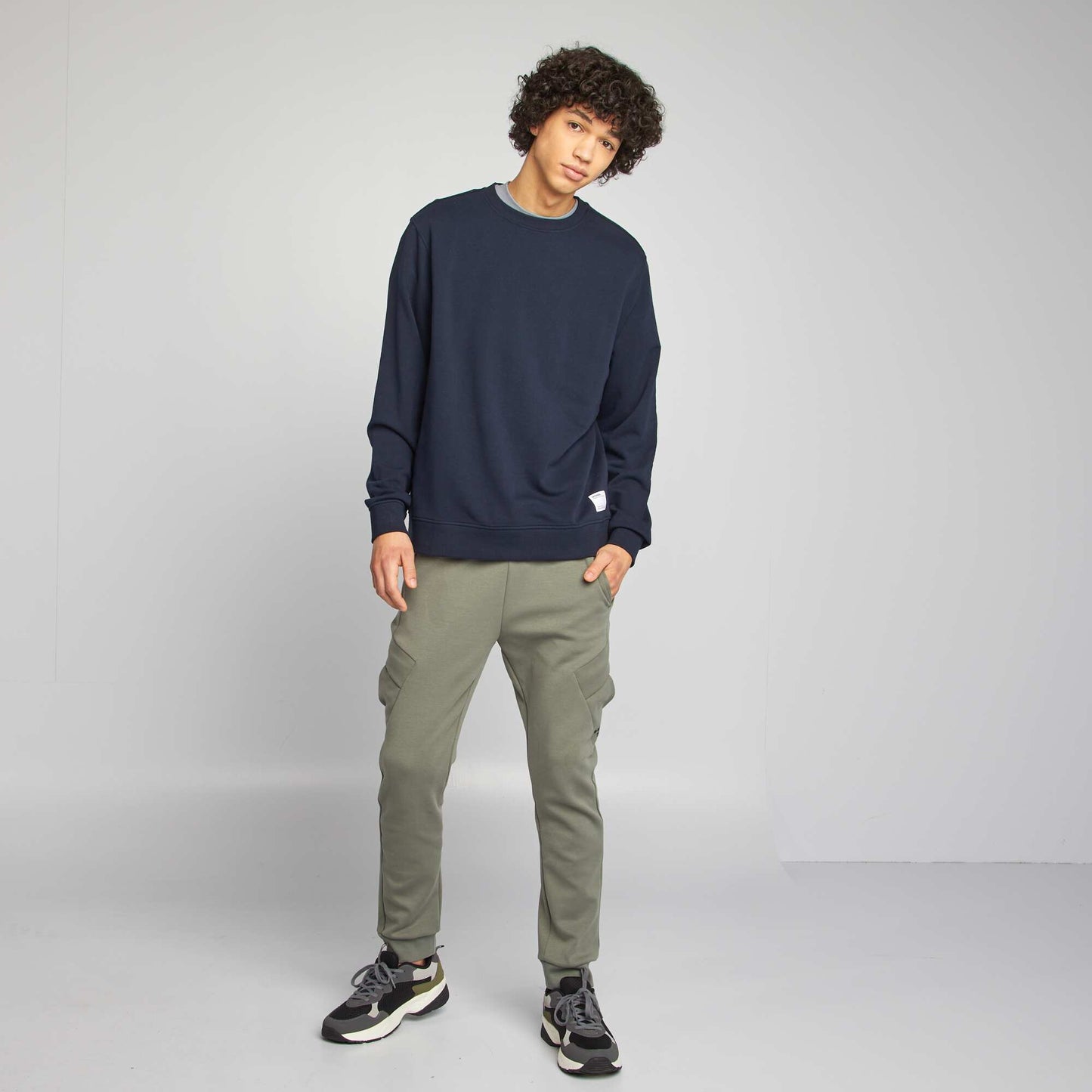 Plain basic sweatshirt BLUE