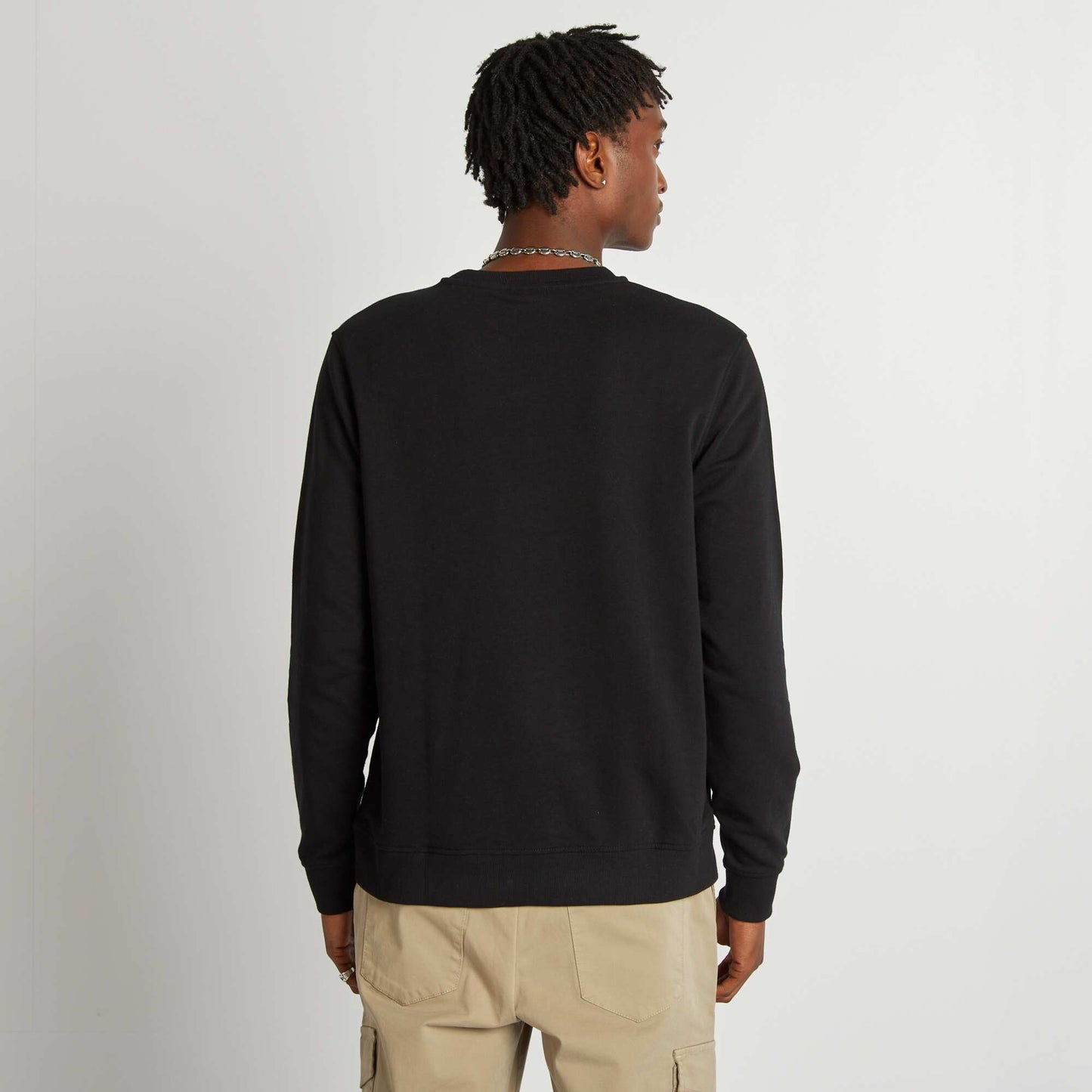 Plain basic sweatshirt BLACK