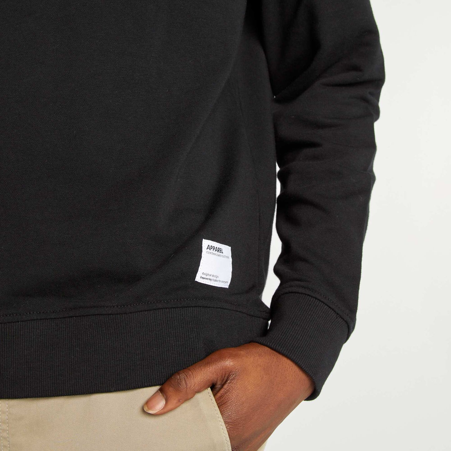 Plain basic sweatshirt BLACK