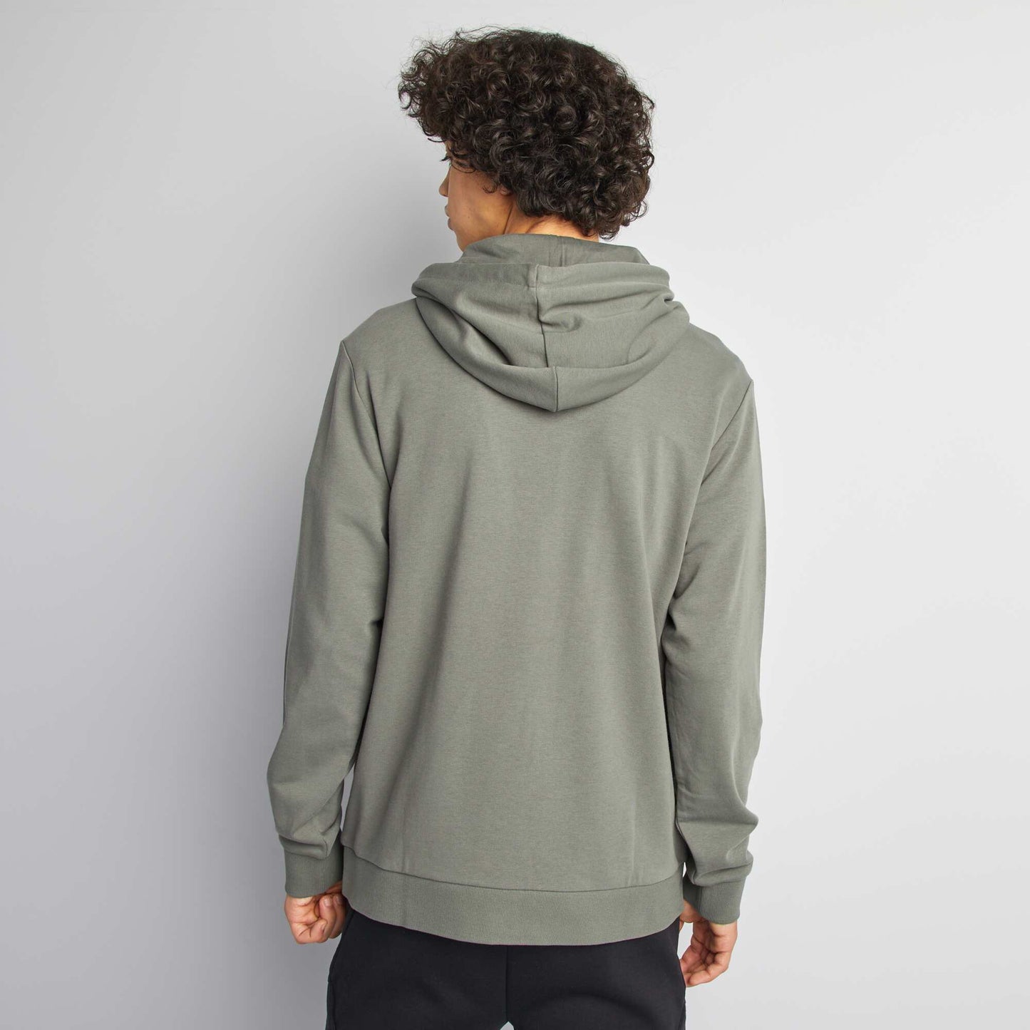 Plain lightweight sweatshirt fabric hoodie GREEN