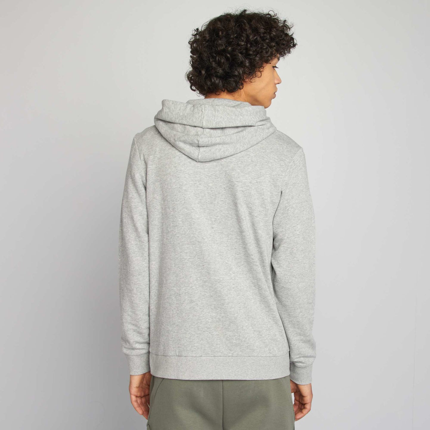 Plain lightweight sweatshirt fabric hoodie GREY