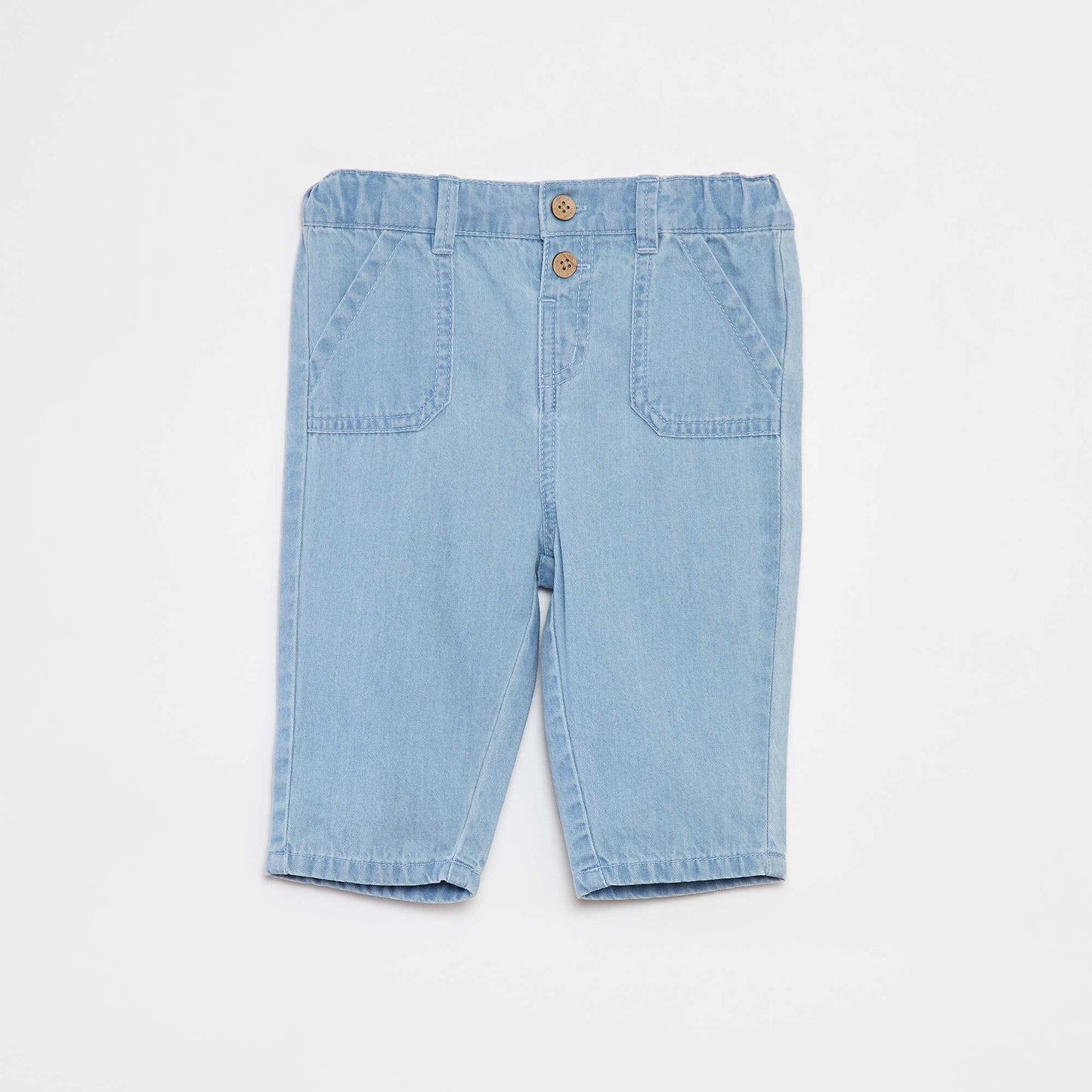 Denim paperbag trousers BLUE