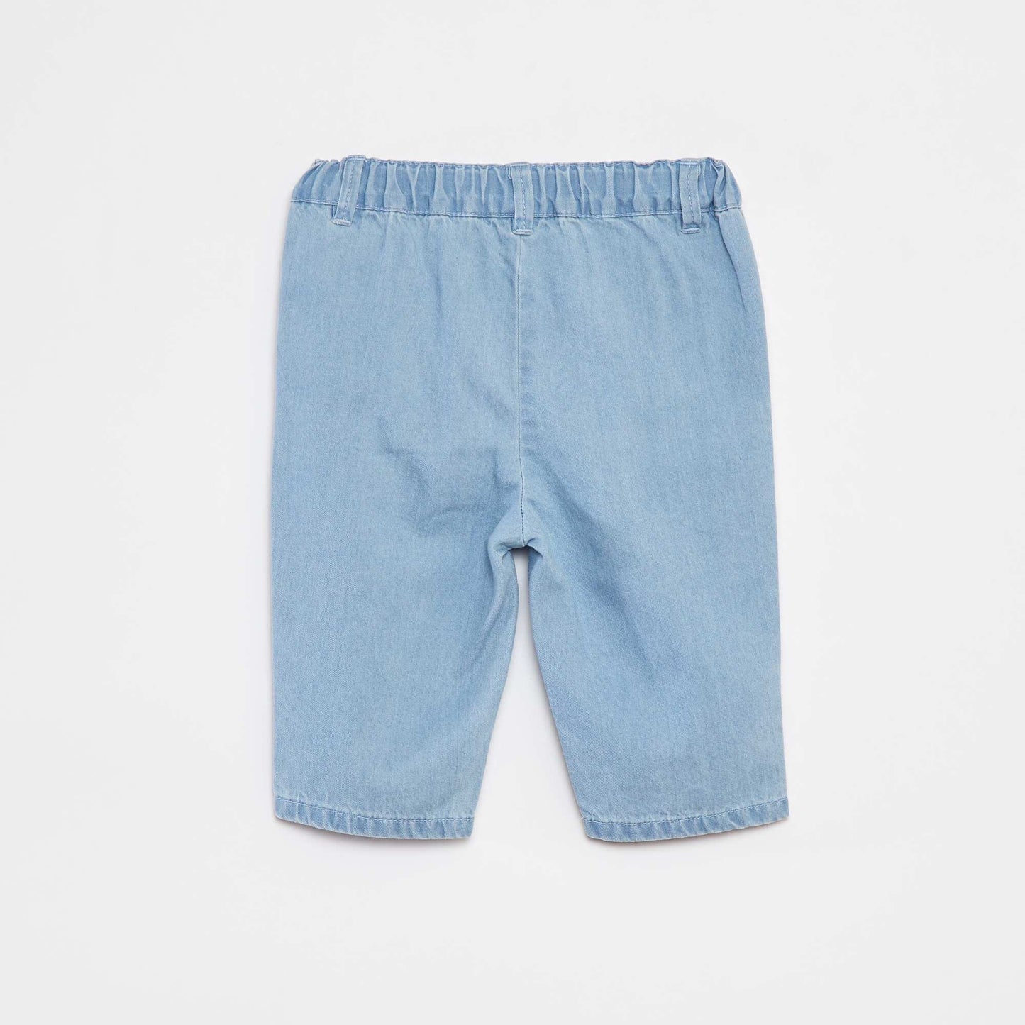 Denim paperbag trousers BLUE