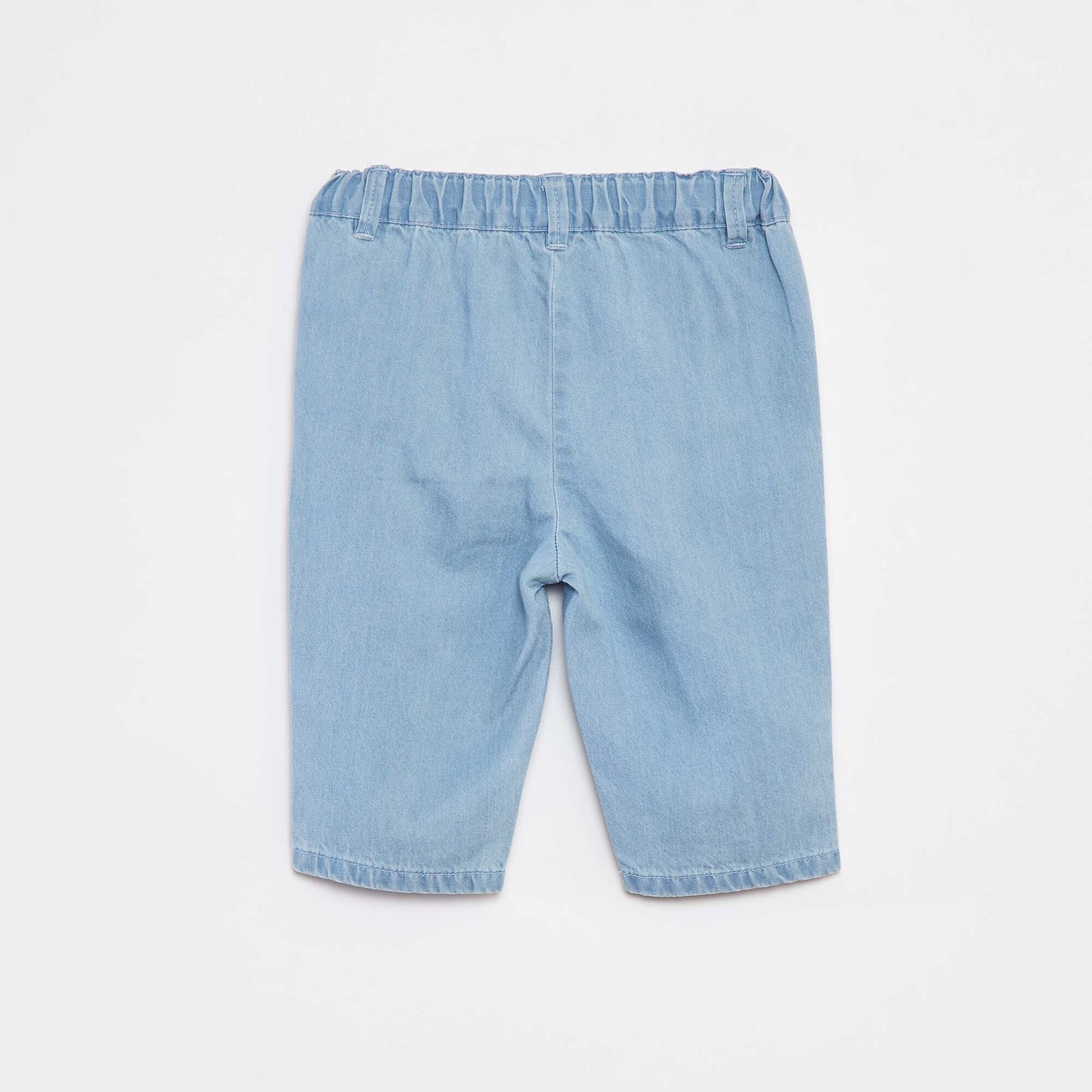 Denim paperbag trousers BLUE