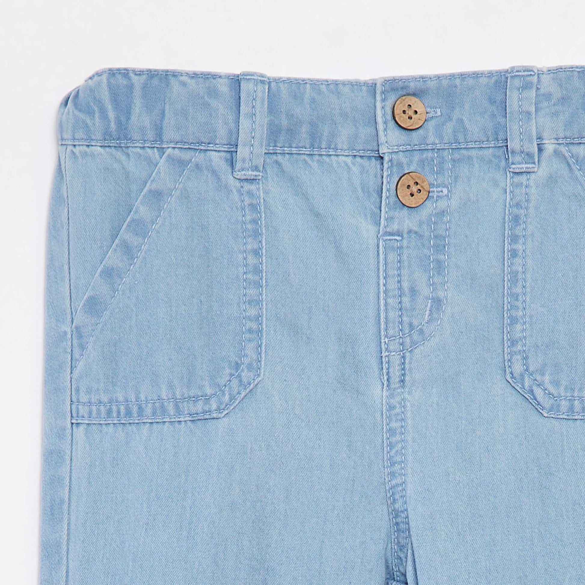 Denim paperbag trousers BLUE