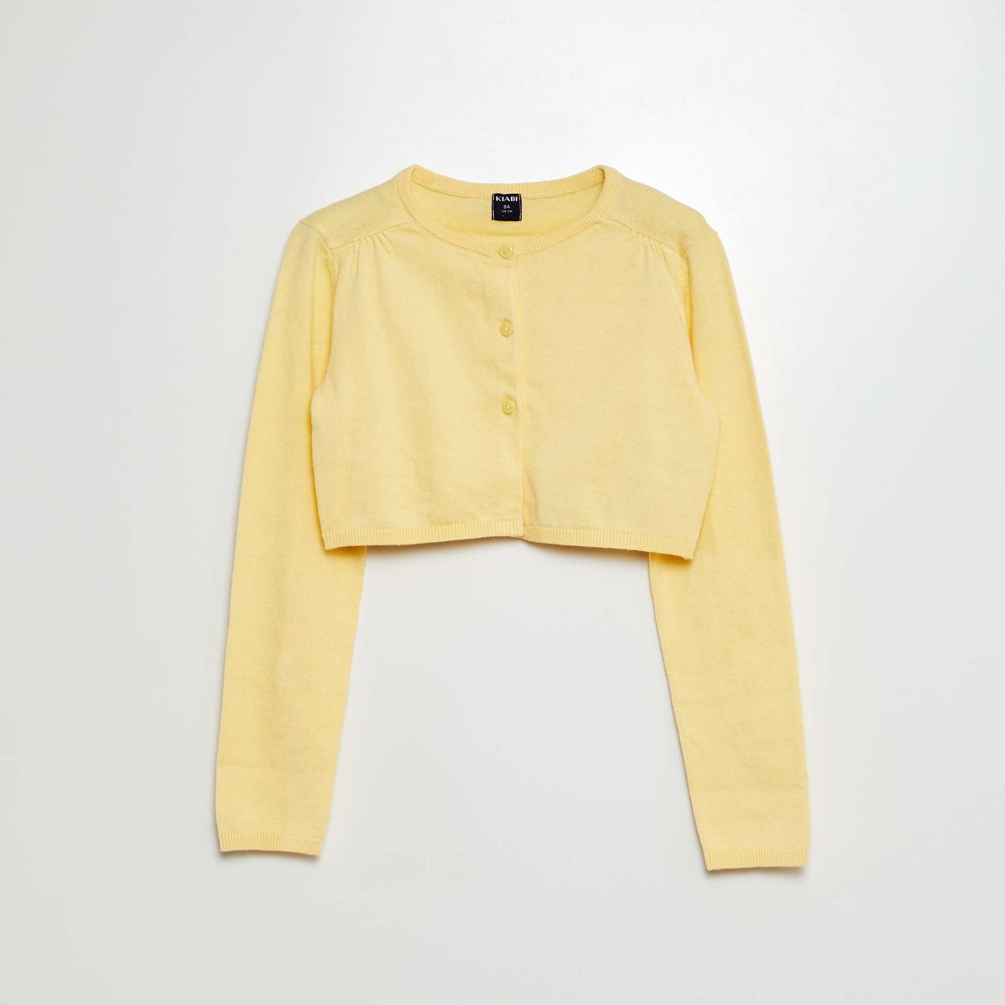 Cropped ribbed bolero YELLOW