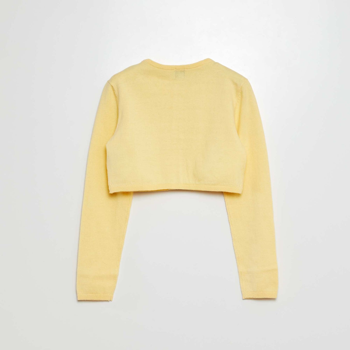 Cropped ribbed bolero YELLOW