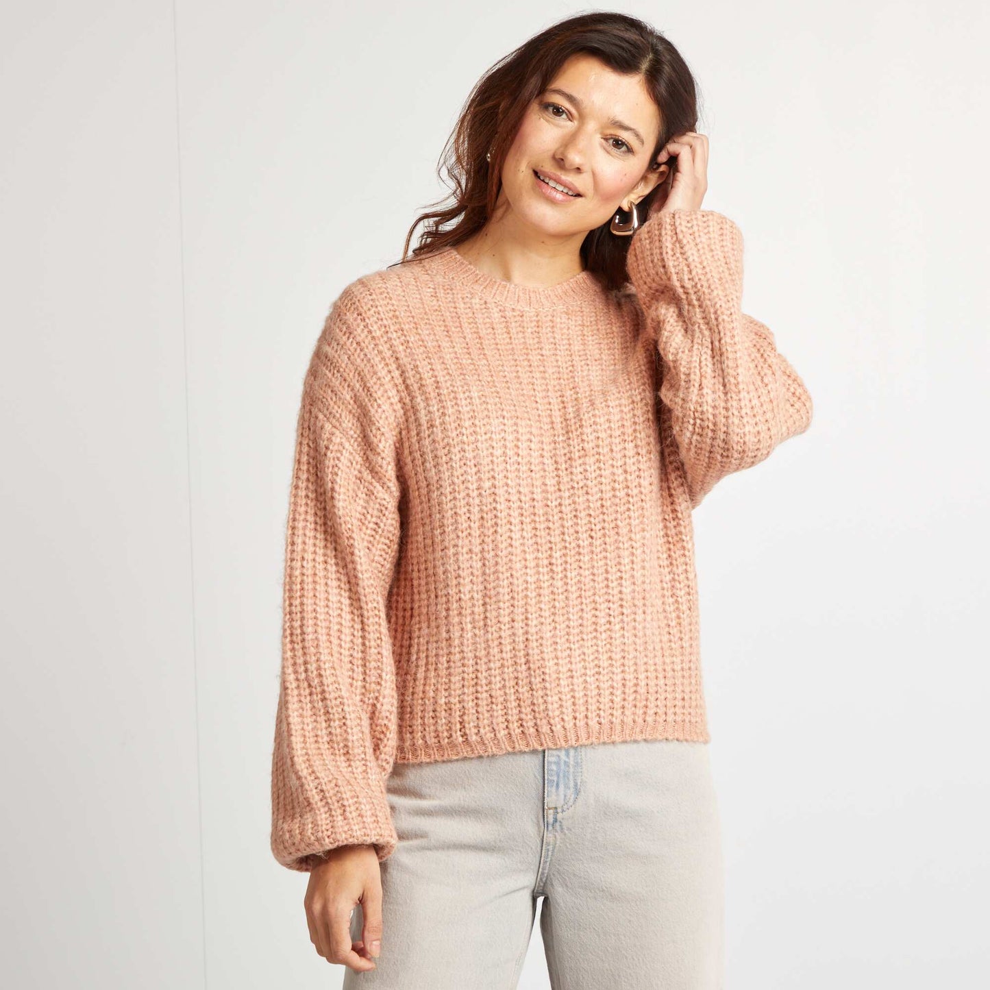 Chunky knit sweater PINK