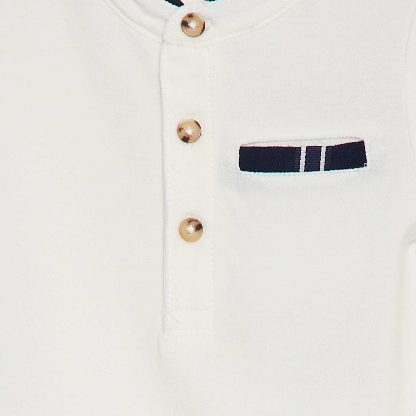 Short-sleeved polo collar bodysuit WHITE