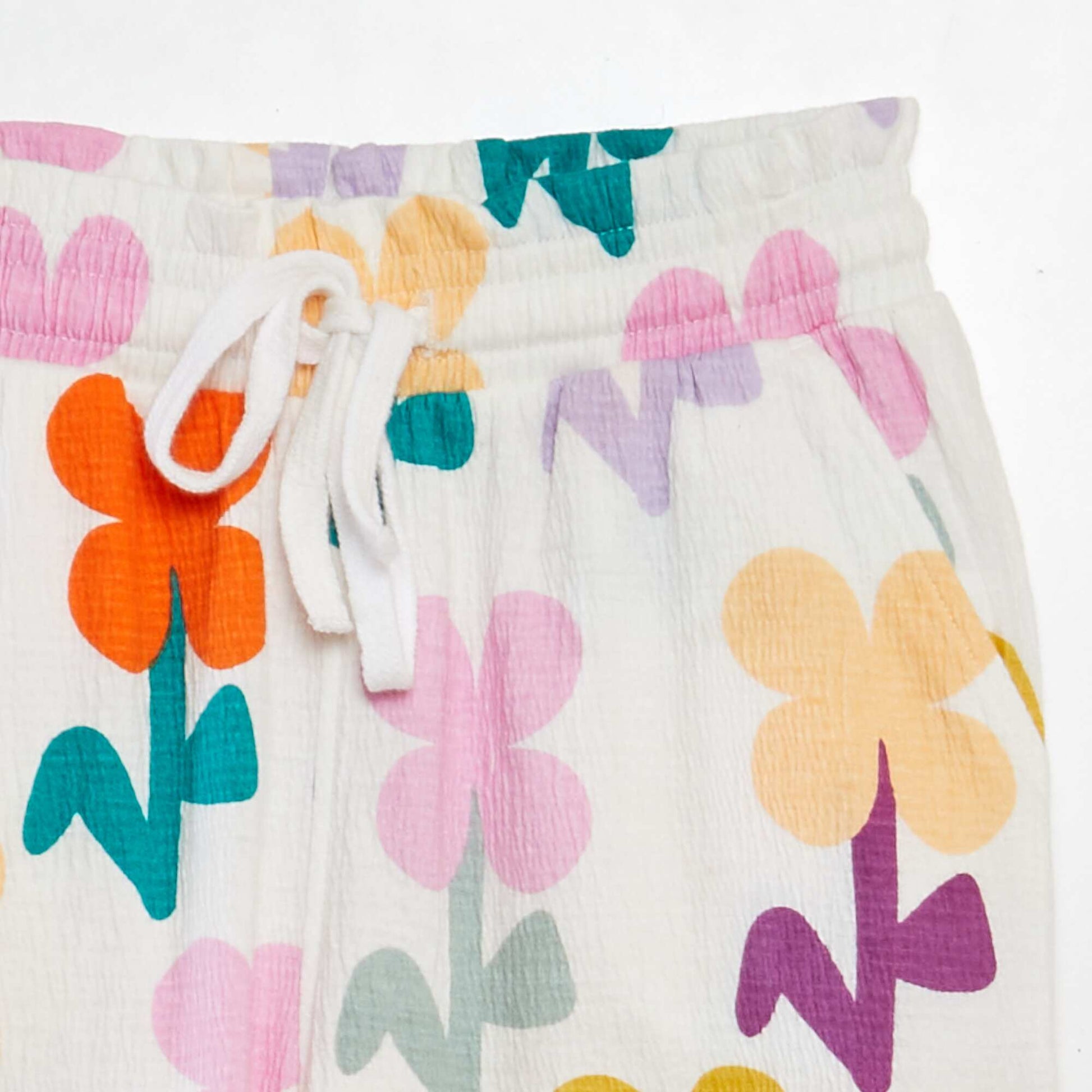 Crepe knit wide-leg trousers - Grafik Edition WHITE