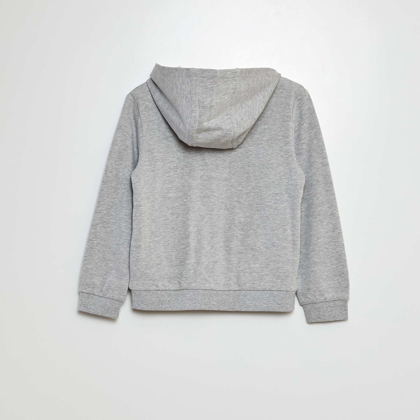 Zipped French terry hoodie GREY