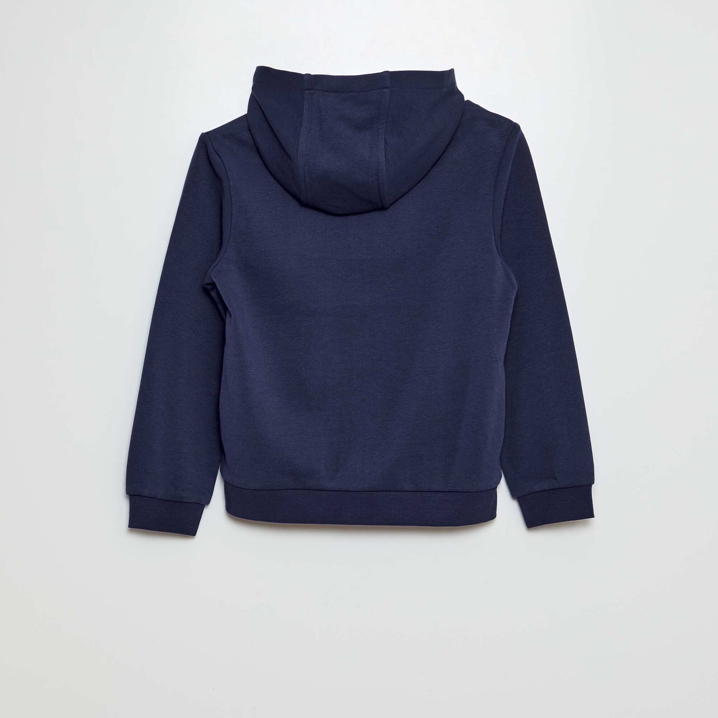 Zipped French terry hoodie BLUE