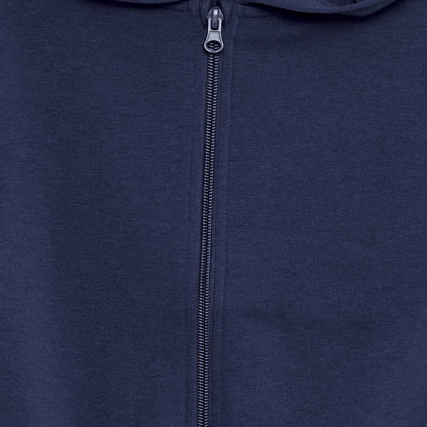 Zipped French terry hoodie BLUE