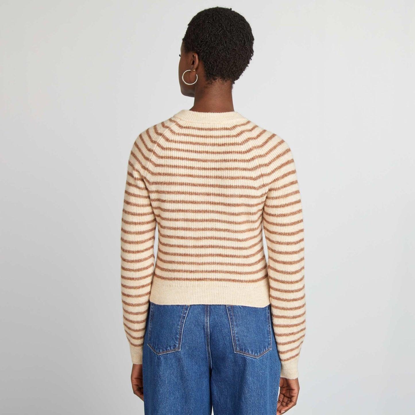 Striped sweater BEIGE