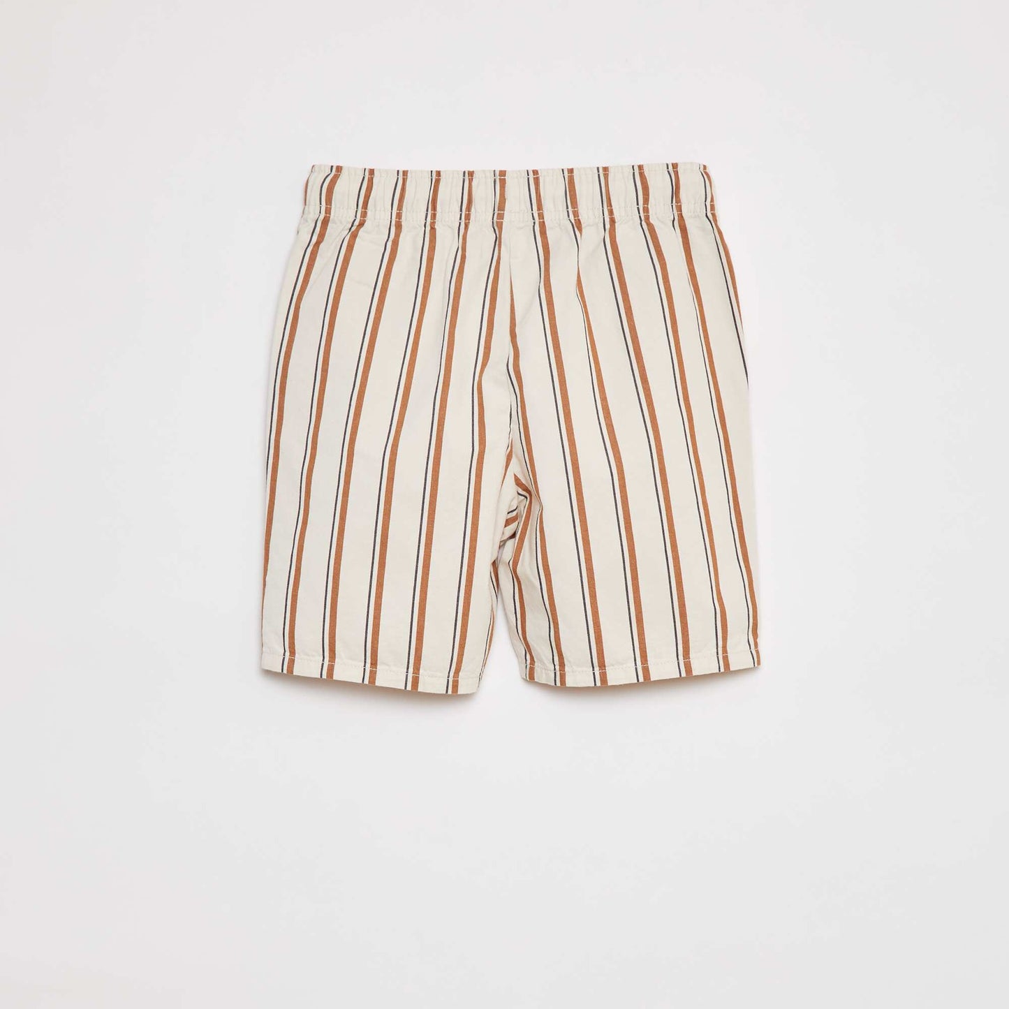 Bermuda shorts with elasticated waist BEIGE