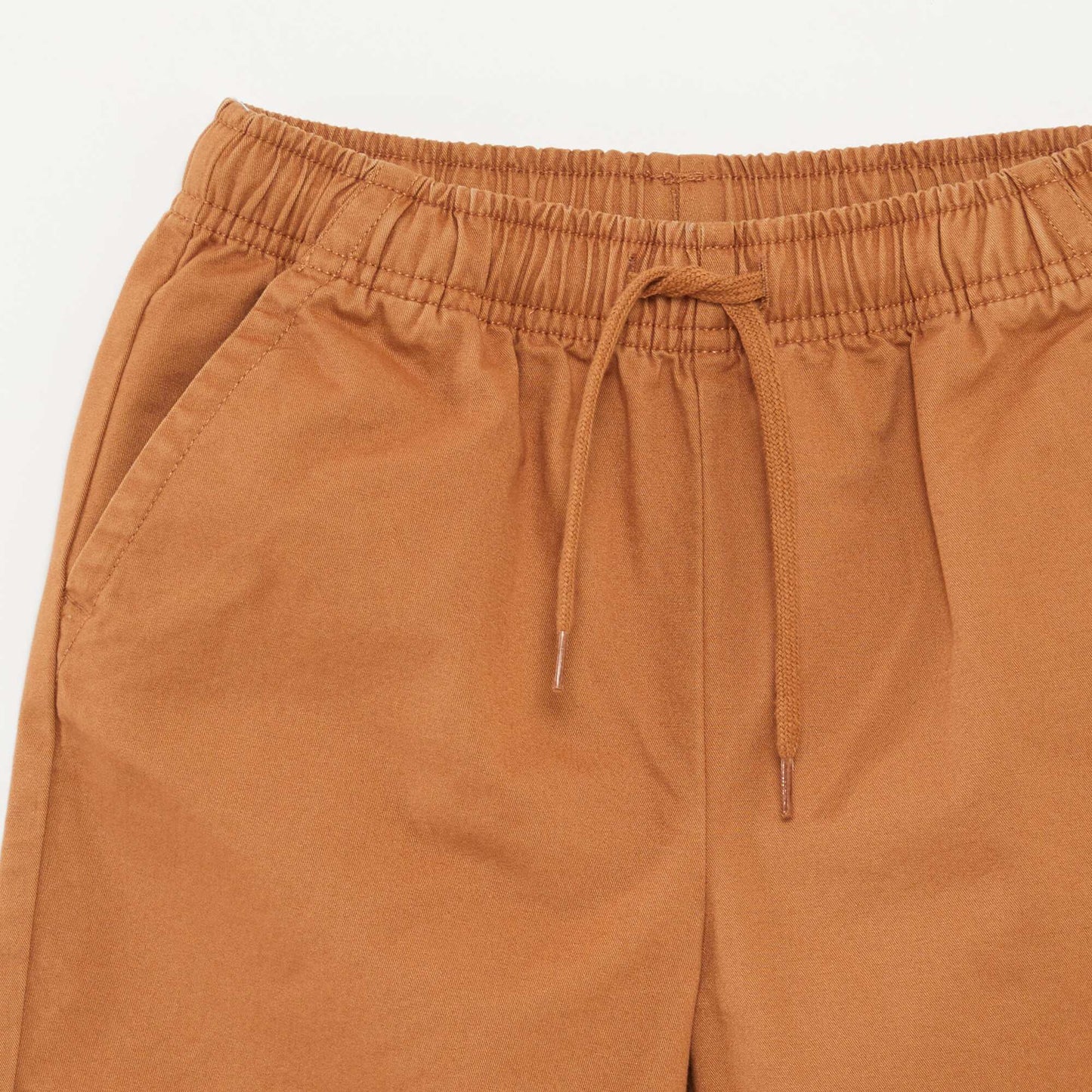 Plain chino-style Bermuda shorts BROWN