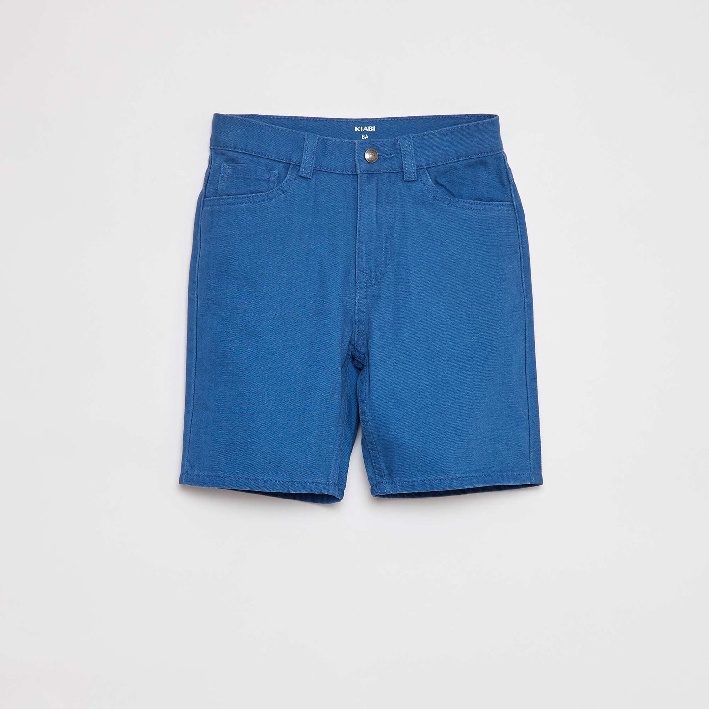 Loose-fit twill Bermuda shorts BLUE