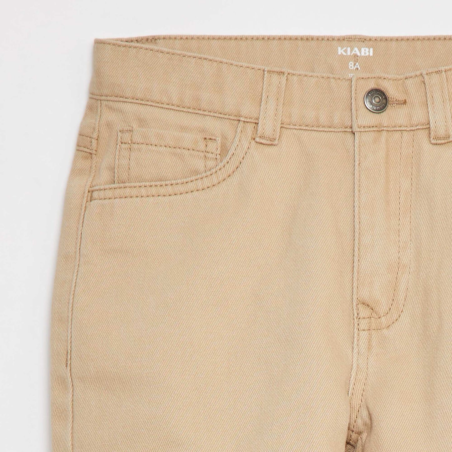 Loose-fit twill Bermuda shorts BEIGE