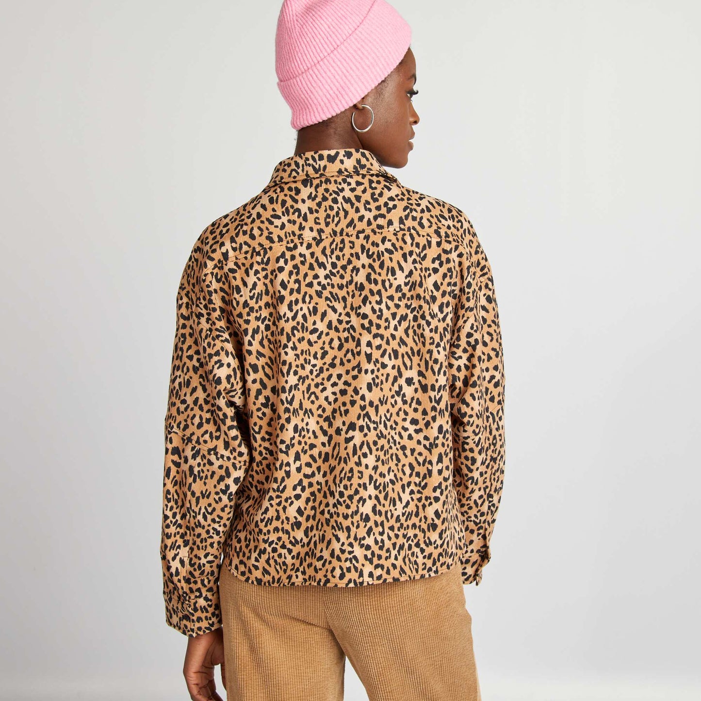 Leopard print shirt BROWN