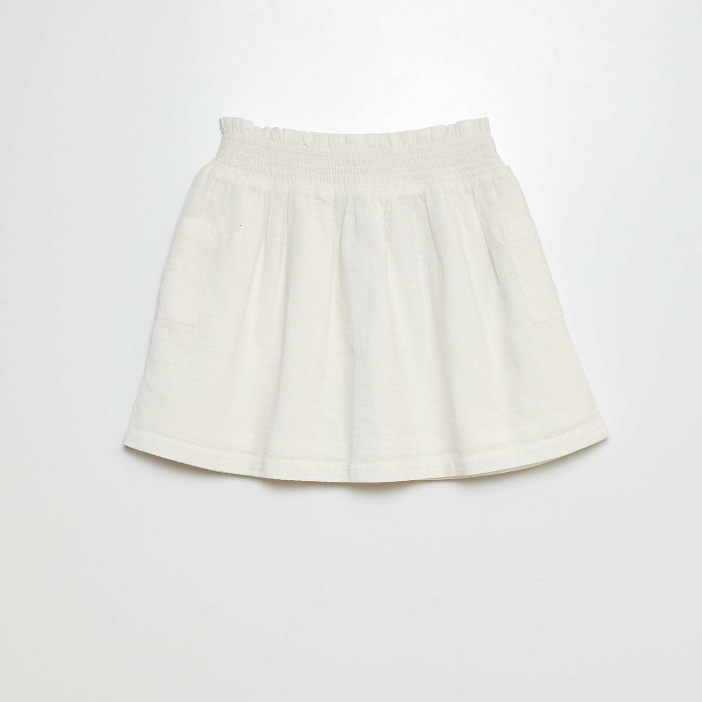 Short A-line skirt WHITE