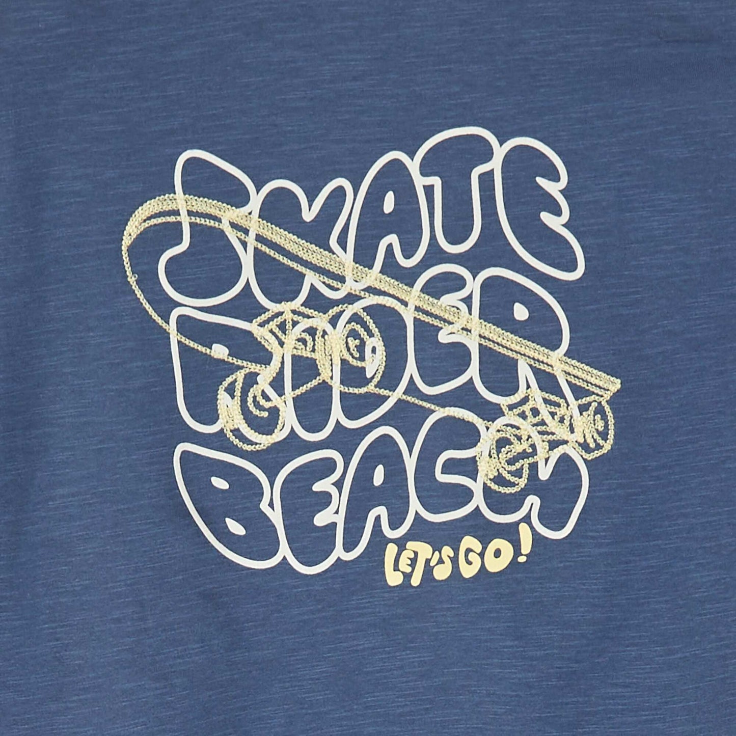 Plain polo shirt with print BLUE