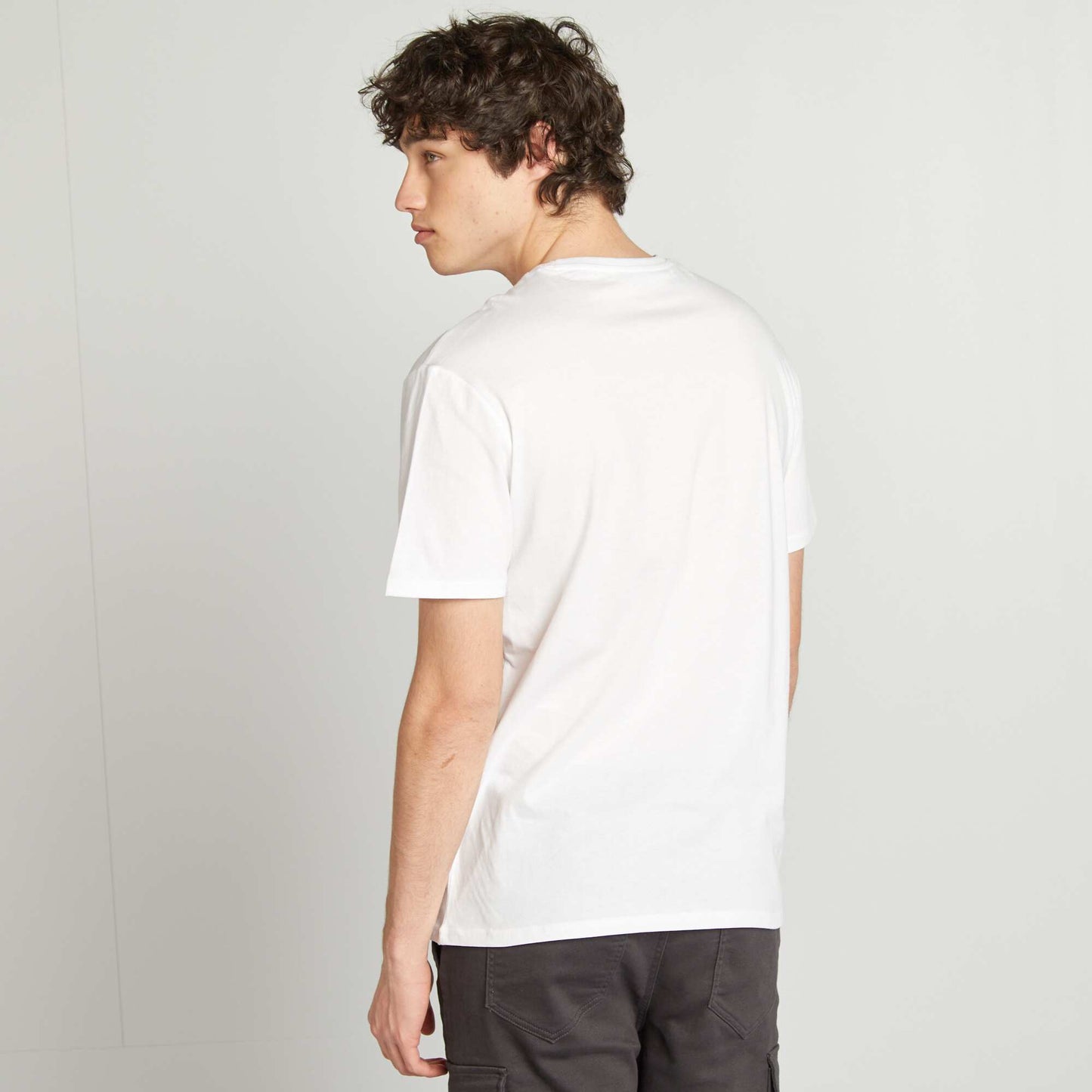 Printed jersey T-shirt WHITE