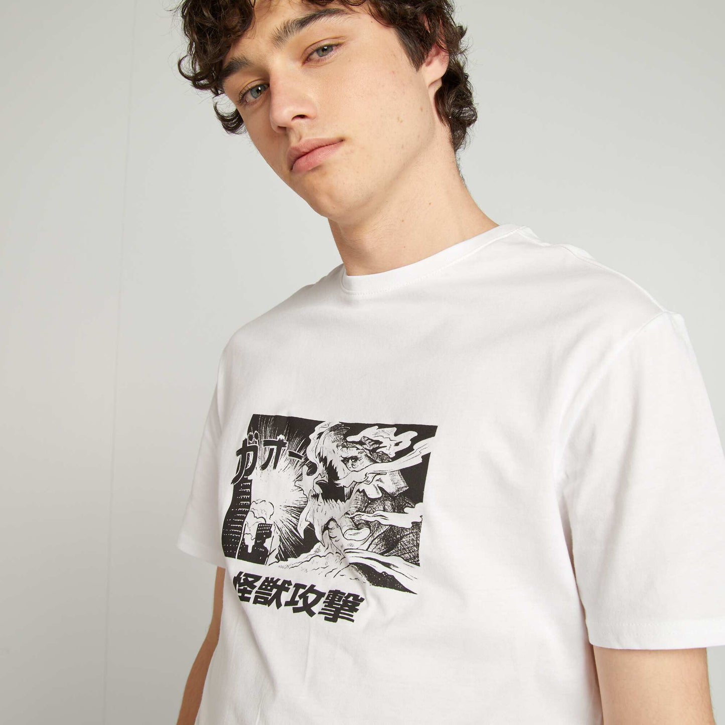 Printed jersey T-shirt WHITE