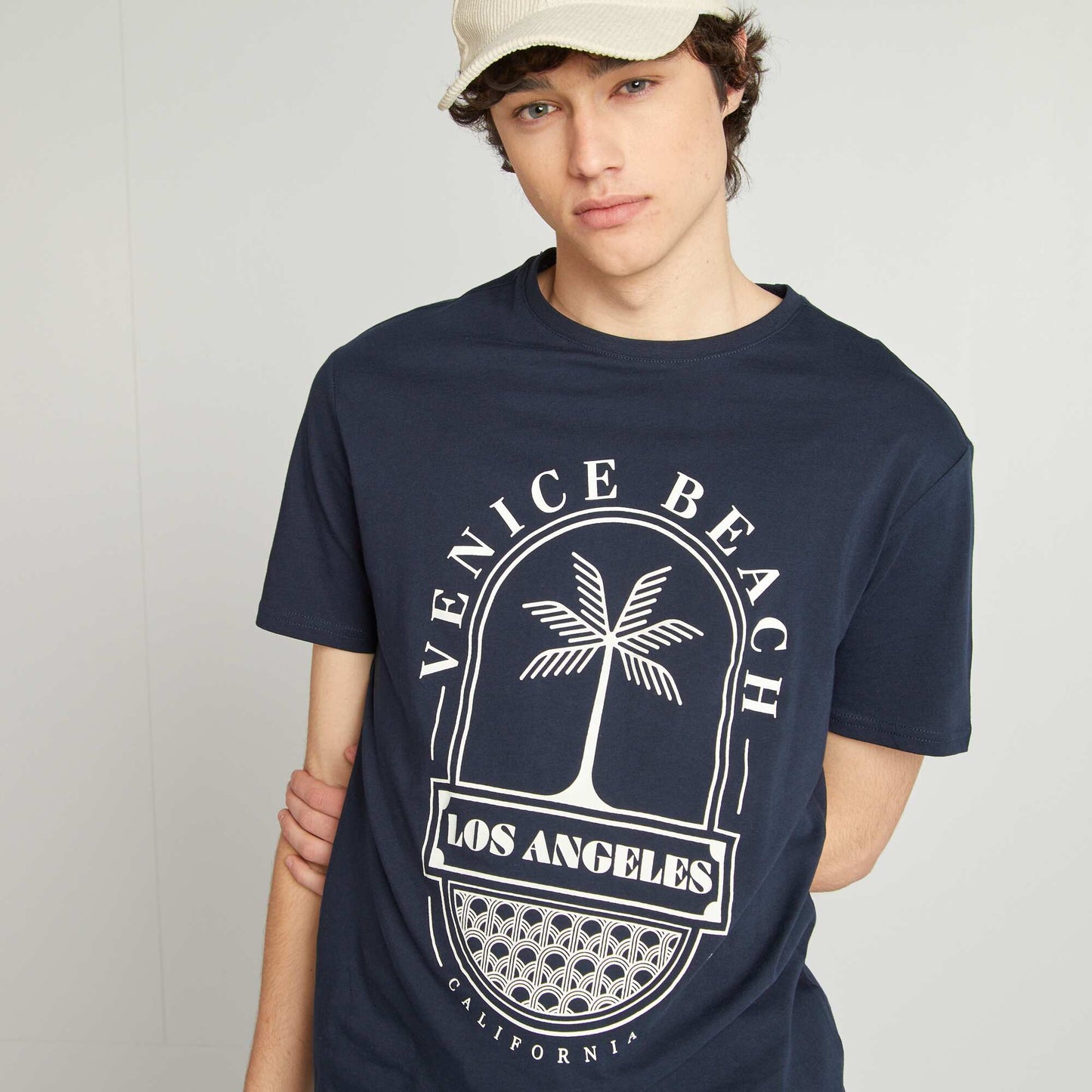 Printed jersey T-shirt BLUE