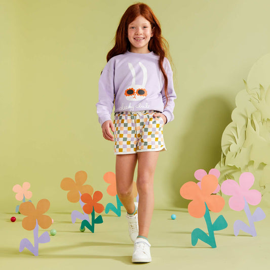 Fine sweatshirt fabric shorts - Graphik Edition WHITE