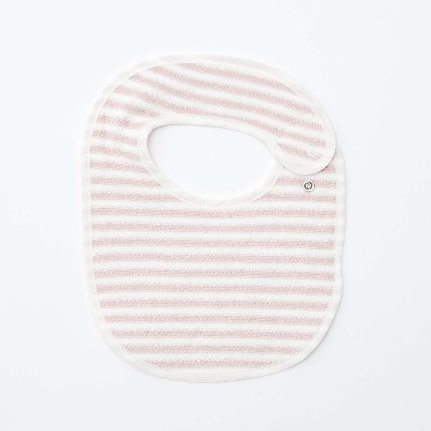 5 bibs with decorative prints and press-stud fastening PINK