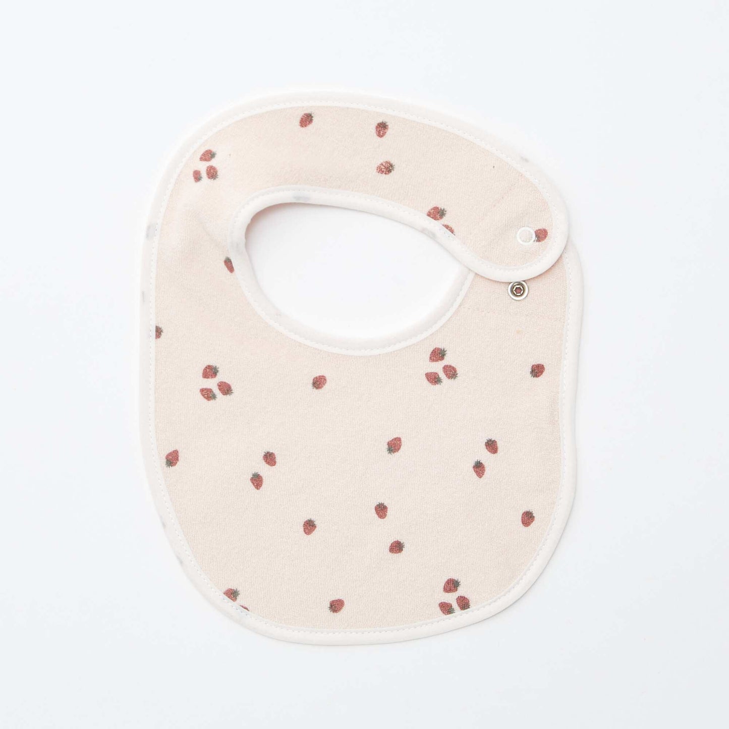 5 bibs with decorative prints and press-stud fastening PINK