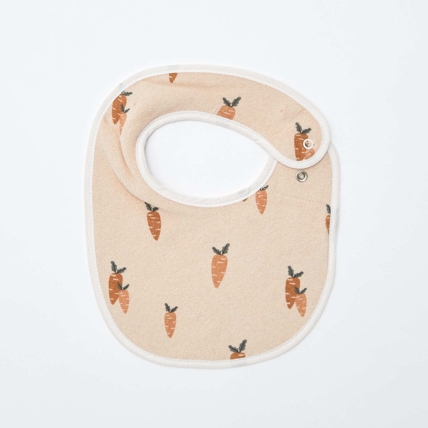 5 bibs with decorative prints and press-stud fastening BROWN