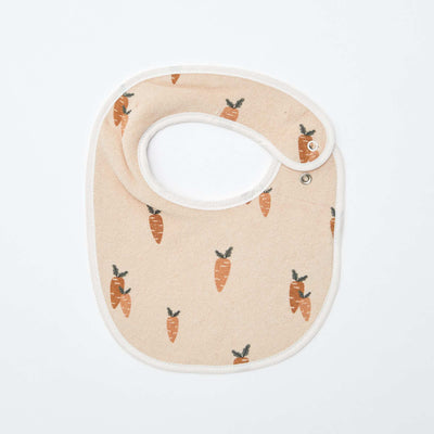 5 bibs with decorative prints and press-stud fastening BROWN