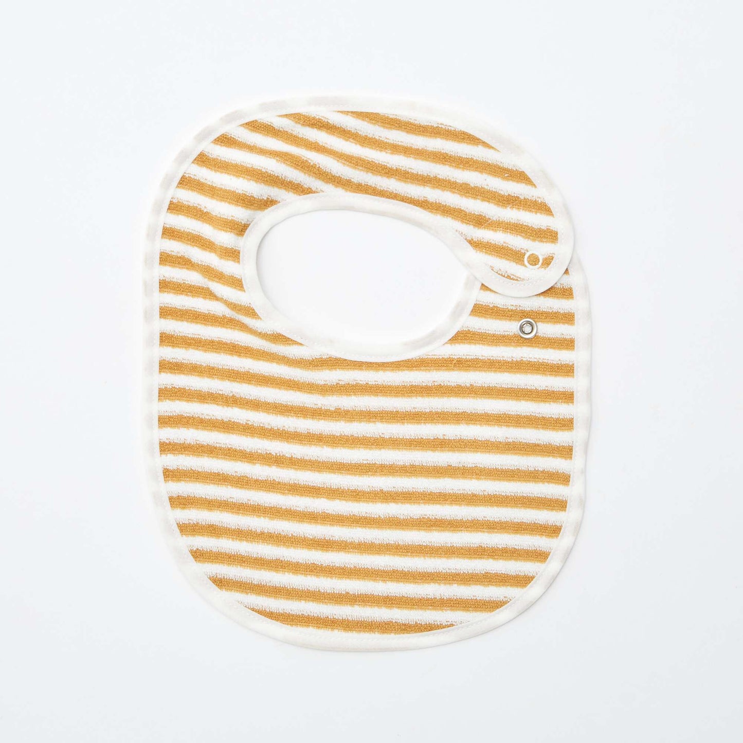 5 bibs with decorative prints and press-stud fastening BROWN