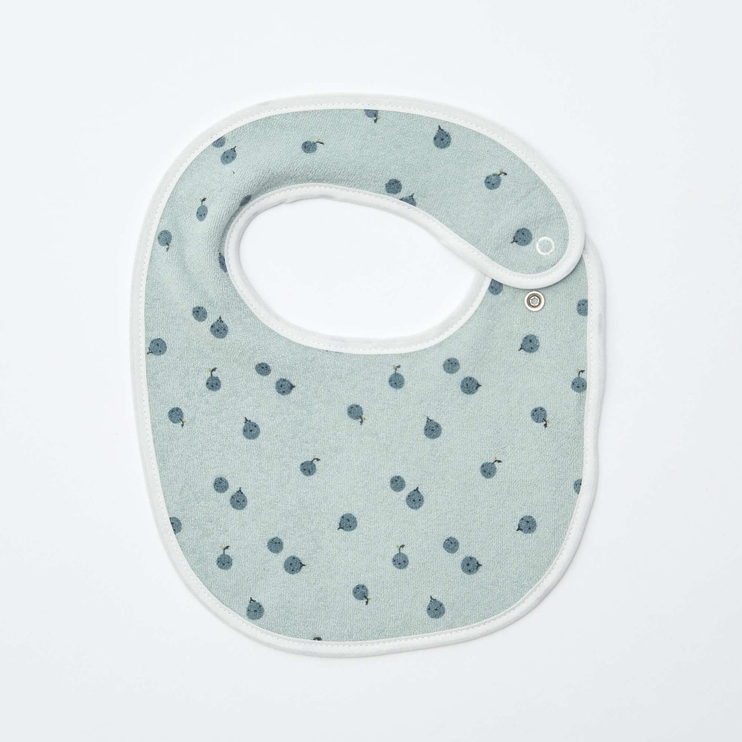 5 bibs with decorative prints and press-stud fastening BLUE