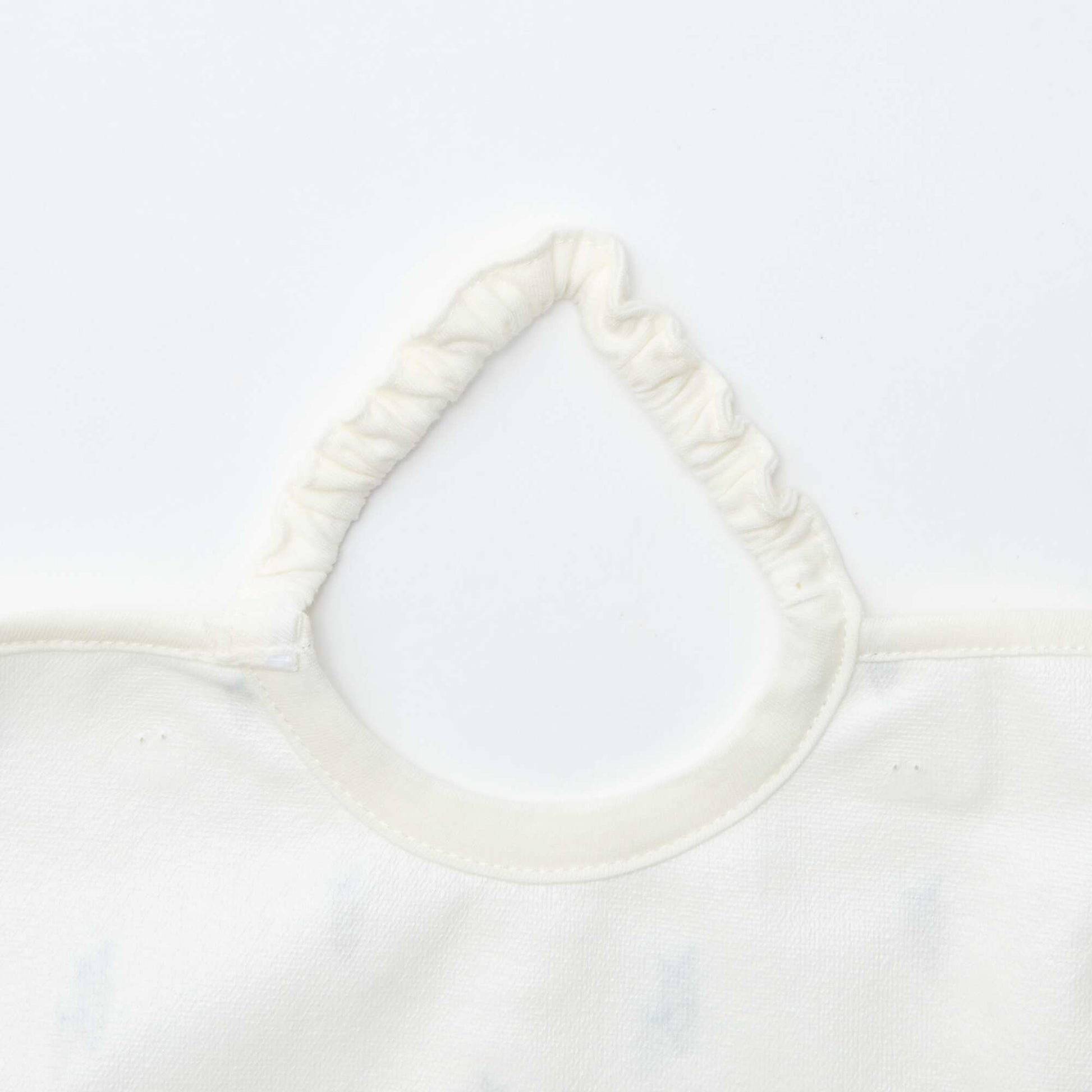 Pack of 2 bibs with elasticated neck WHITE